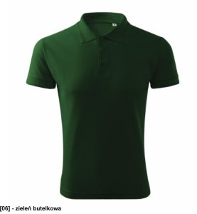 Pique Polo Free - ADLER - Pique Polo Free - Koszulka polo męska, 200 g/m2, 65 % bawełna, 35 % poliester, 85 % bawełna, 15 % - zieleń butelkowa S 26