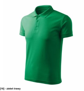 Pique Polo Free - ADLER - Pique Polo Free - Koszulka polo męska, 200 g/m2, 65 % bawełna, 35 % poliester, 85 % bawełna, 15 % - zieleń butelkowa S 31