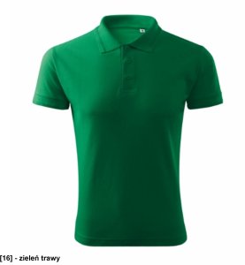 Pique Polo Free - ADLER - Pique Polo Free - Koszulka polo męska, 200 g/m2, 65 % bawełna, 35 % poliester, 85 % bawełna, 15 % - zieleń butelkowa S 32
