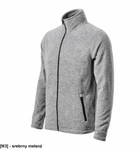 Factor - ADLER - Factor - Micro polar męski, 300 g/m2, 100 % micro poliester z recyklingu - srebrny melanż 2XL 1