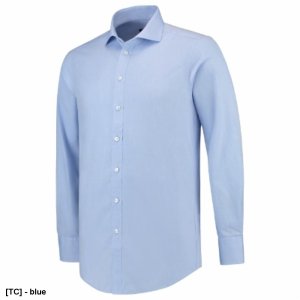 Fitted Stretch Shirt - ADLER - Fitted Stretch Shirt - Koszula męska, 110 g/m2, 68 % bawełna, 29 % poliester, 3 % elastan - blue 45 1