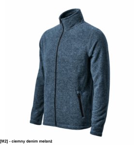 Factor - ADLER - Factor - Micro polar męski, 300 g/m2, 100 % micro poliester z recyklingu - ciemny denim melanż S 1