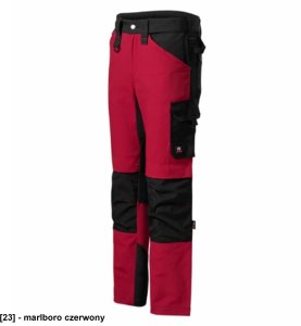 Vertex - ADLER - Vertex - Spodnie robocze męskie, Cordura, 310 g/m2, 34 % bawełna, 66 % polyamid - marlboro czerwony - 50 long-52 58 1