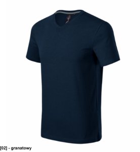 Action V-neck - ADLER - Action V-neck - Koszulka męska, 180 g/m2, 95 % bawełna, 5 % elastan - granatowy M 1