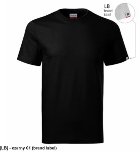 Recall R07 - ADLER - Koszulka unisex, 200 g/m2 - czarny 01 (brand label) XL 1
