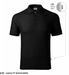 Reserve R22 - ADLER - Koszulka polo męska, 200 g/m2 - czarny 01 (brand label) 2XL 1