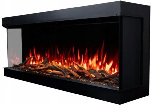 Aflamo SUPERB 3D 160 cm, Kominek elektryczny LED do zabudowy AFLAMO + DŹWIĘK 10