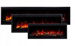 Aflamo ROYAL 3D 140 cm, Kominek elektryczny LED do zabudowy 12