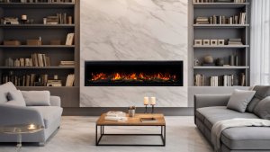 Aflamo ROYAL 3D 140 cm, Kominek elektryczny LED do zabudowy 2