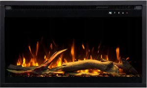 Aflamo Wkład AFLAMO 3D 45x75 cm, wkład elektryczny LED do zabudowy AFLAMO PLUS + DŹWIĘK 4