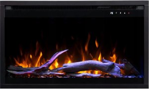 Aflamo Wkład AFLAMO 3D 45x75 cm, wkład elektryczny LED do zabudowy AFLAMO PLUS + DŹWIĘK 5