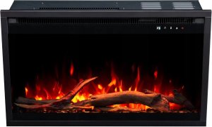 Aflamo Wkład AFLAMO 3D 45x90 cm, wkład elektryczny LED do zabudowy AFLAMO PLUS + DŹWIĘK 2