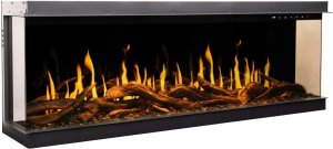 Aflamo GOLD 132 cm, Kominek elektryczny LED ścienny i do zabudowy 1