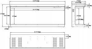 Aflamo GOLD 132 cm, Kominek elektryczny LED ścienny i do zabudowy 7