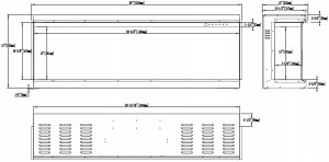 Aflamo GOLD 152 cm, Kominek elektryczny LED ścienny i do zabudowy 10