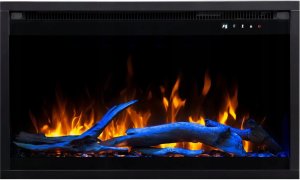 Aflamo Wkład AFLAMO 3D 45x60 cm, wkład elektryczny LED do zabudowy AFLAMO PLUS + DŹWIĘK 6