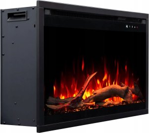 Aflamo Wkład AFLAMO 3D 45x60 cm, wkład elektryczny LED do zabudowy AFLAMO PLUS + DŹWIĘK 9