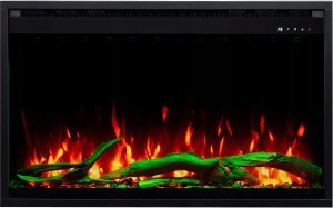 Aflamo Wkład AFLAMO 3D 60x80 cm, wkład elektryczny LED do zabudowy AFLAMO PLUS + DŹWIĘK 2