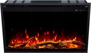 Aflamo Wkład AFLAMO 3D 60x80 cm, wkład elektryczny LED do zabudowy AFLAMO PLUS + DŹWIĘK 5