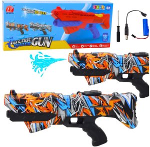 Karabin Na Wodę Elektryczny Automatyczny Graffiti Pomarańczowy Zasięg 10m LEAN Toys 1