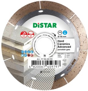 DISTAR TARCZA DIAMENTOWA HARD CERAMICS ADVANCED 115 x 1,6 x 10 x 22,23mm 1