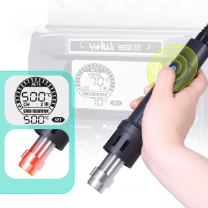 Stacja Lutownicza Hot Air Lutownica Yihua 992D-III Groty C245 C210 6 DYSZ 13