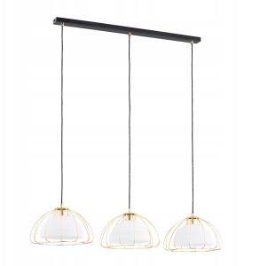 Alfa Nersy 62431 lampa wisząca zwis 3x15W E27 złota/biała 2