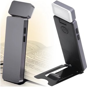 Lampka LED do czytania Alogy Clip Lamp Lampa z klipsem do książki na książkę 15 trybów akumulator Szara 1