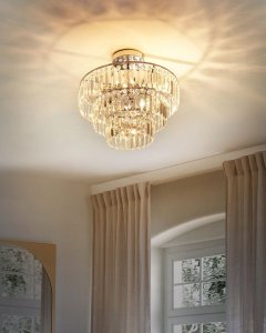 Lampa wisząca Beliani Żyrandol AMENEIRO Przezroczysty 2