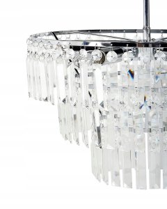 Lampa wisząca Beliani Żyrandol AMENEIRO Przezroczysty 5