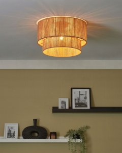 Lampa sufitowa Beliani Lampa sufitowa DORING Juta 2