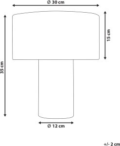 Lampa stołowa Beliani Lampa stołowa MALIPS Szary 3