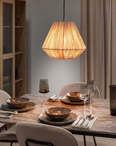 Lampa wisząca Beliani Lampa wisząca DAMIT Plecionka 2