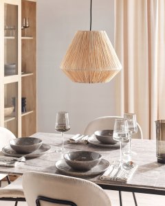 Lampa wisząca Beliani Lampa wisząca DAMIT Plecionka 3