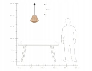 Lampa wisząca Beliani Lampa wisząca DAMIT Plecionka 8