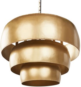 Lampa wisząca Beliani Lampa wisząca MBANGO Metal Złoty 5