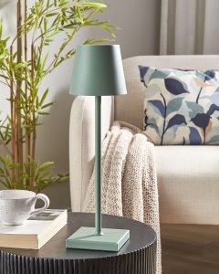 Lampa stołowa Beliani Bezprzewodowa lampa stołowa LED BACEIRO Ze ściemniaczem Metal Zielony 6