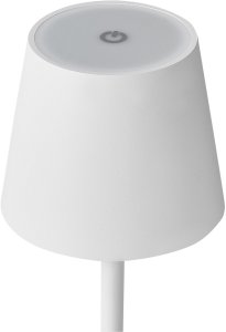 Lampa stołowa Beliani Bezprzewodowa lampa stołowa LED BACEIRO Ze ściemniaczem Metal Biały 8