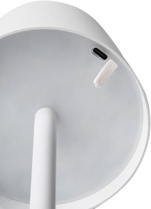 Lampa stołowa Beliani Bezprzewodowa lampa stołowa LED BACEIRO Ze ściemniaczem Metal Biały 10