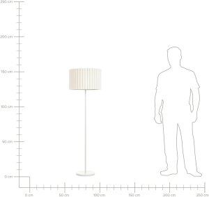 Lampa podłogowa Beliani Lampa podłogowa LOURENS Metal Kremowy 11