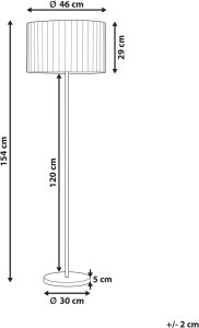 Lampa podłogowa Beliani Lampa podłogowa LOURENS Metal Kremowy 3