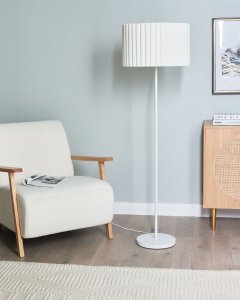 Lampa podłogowa Beliani Lampa podłogowa LOURENS Metal Kremowy 4