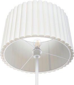 Lampa podłogowa Beliani Lampa podłogowa LOURENS Metal Kremowy 6