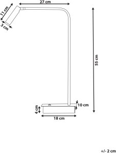 Lampka biurkowa Beliani czarna  (505421 Bel) 3