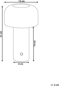 Lampa stołowa Beliani Bezprzewodowa lampa stołowa LED BESOS Ze ściemniaczem Metal Biały 3