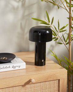 Lampa stołowa Beliani Bezprzewodowa lampa stołowa LED BESOS Ze ściemniaczem Metal Czarny 6