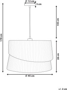 Lampa sufitowa Beliani BIRIM Beżowy (519766 Bel) 2