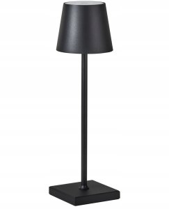 Lampa stołowa Beliani Bezprzewodowa lampa stołowa LED BACEIRO Ze ściemniaczem Metal Czarny 2
