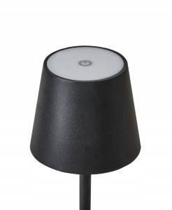 Lampa stołowa Beliani Bezprzewodowa lampa stołowa LED BACEIRO Ze ściemniaczem Metal Czarny 3
