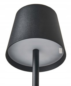 Lampa stołowa Beliani Bezprzewodowa lampa stołowa LED BACEIRO Ze ściemniaczem Metal Czarny 4